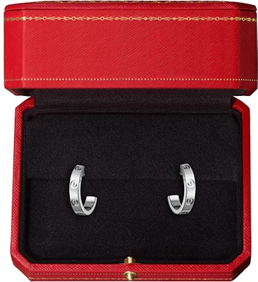 (W) 卡地亞 Love 18K 白金耳環 銀白色 B8028900 Purchase (W) 卡地亞 Love 18K 白金耳環 銀白色 B8028900