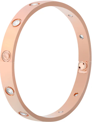 (W) 卡地亞LOVE手鐲18K玫瑰金鑲10顆鑽石全圈設計 B6040617,B6070217 Buy (W) 卡地亞LOVE手鐲18K玫瑰金鑲10顆鑽石全圈設計 B6040617,B6070217