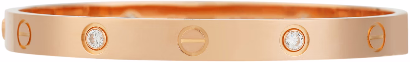 (Women) Cartier Love Bracelet 18K Rose Gold with 4 Diamonds Jewelry B6036017 (Women) Cartier Love Bracelet 18K Rose Gold with 4 Diamonds Jewelry B6036017