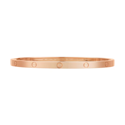 (Women) Cartier Love Bracelet Small Model Slim 18K Rose Gold for Women. B6047300