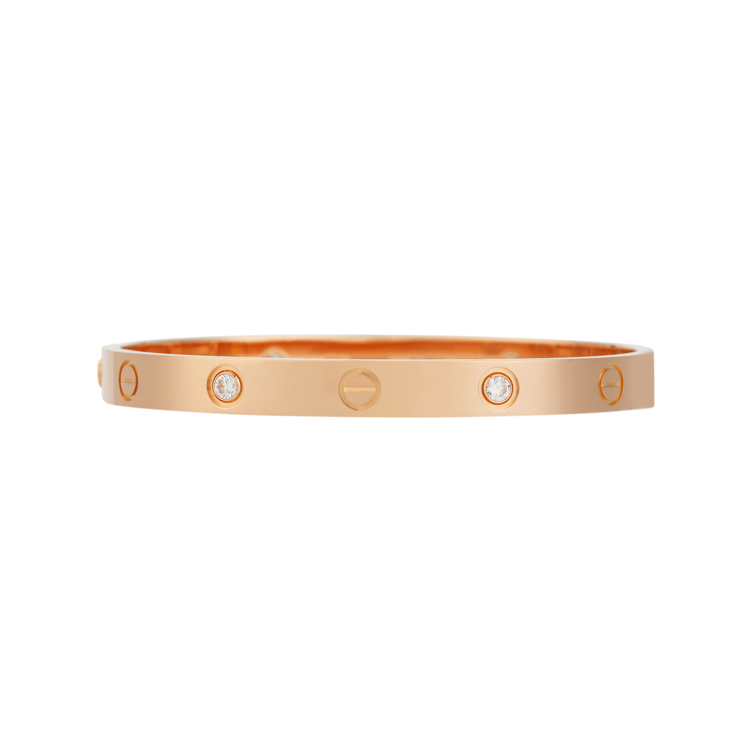 (Women) Cartier LOVE Diamond Logo 18K Rose Gold Bracelet for Women Rose Gold. CRB6069916