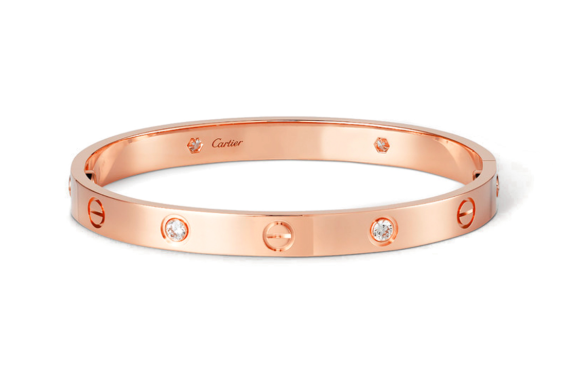 (Women) Cartier LOVE Diamond Logo 18K Rose Gold Bracelet for Women Rose Gold. CRB6069916 圖 3