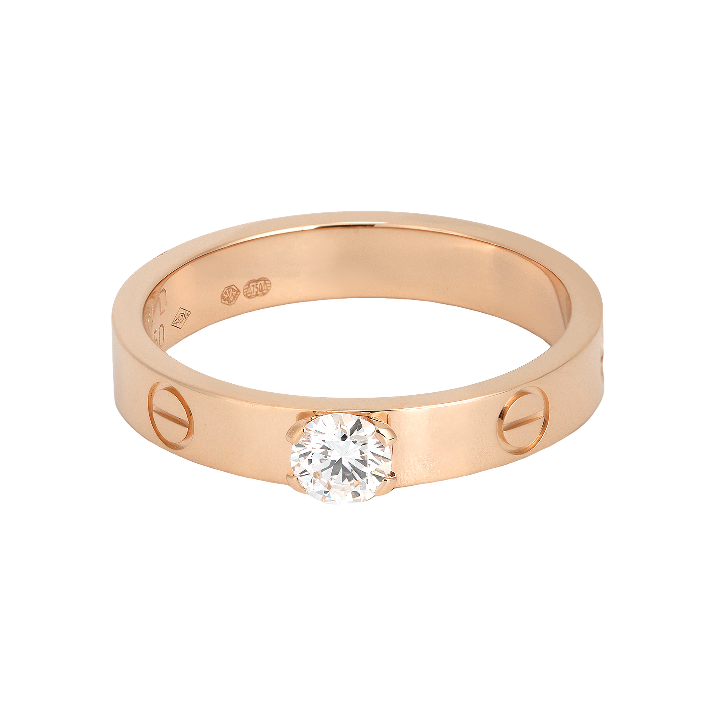 (Women) Cartier LOVE Engagement Ring 18K Rose Gold Diamond  Rose Gold Ring N4250100