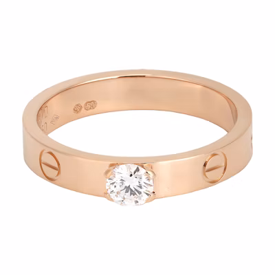 (Women) Cartier LOVE Engagement Ring 18K Rose Gold Diamond Rose Gold Ring N4250100