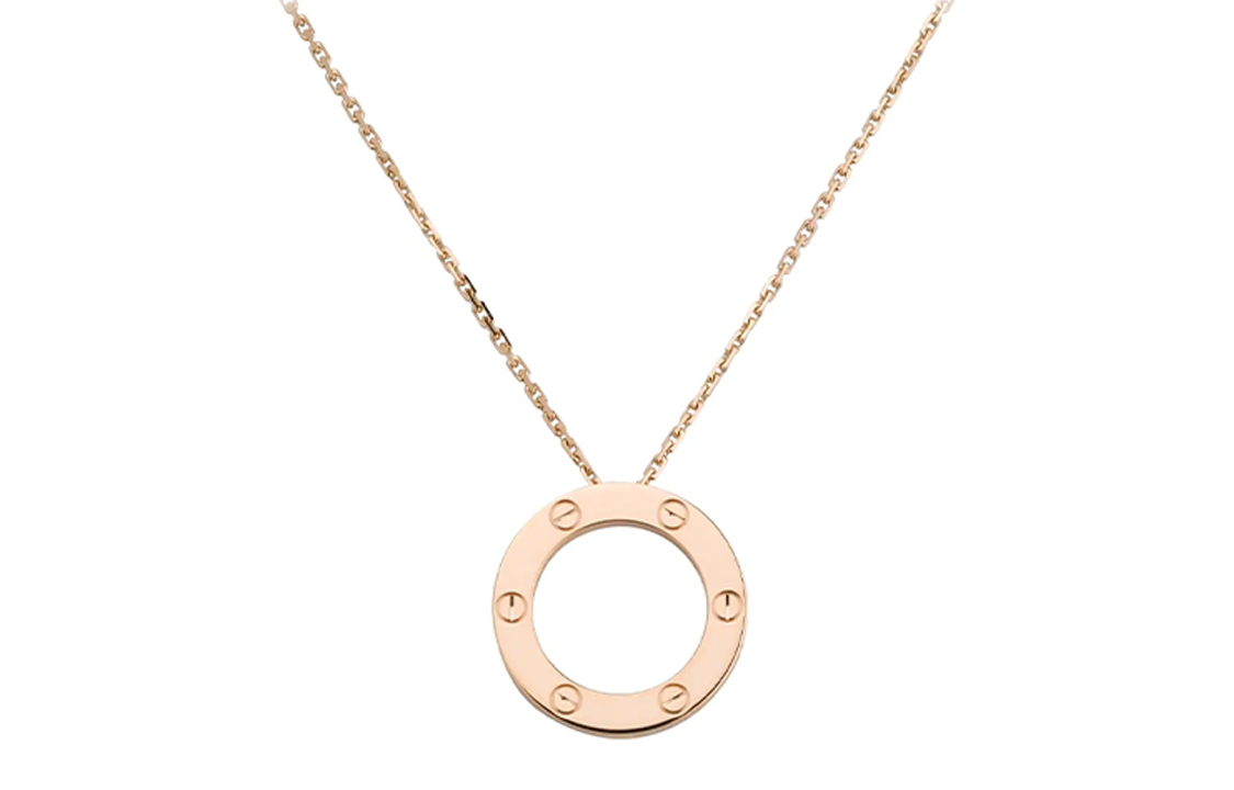 Shop (W) 까르띠에 러브 목걸이 18K 로즈 골드 여성용 - 우아하고 스타일리시. B7014400