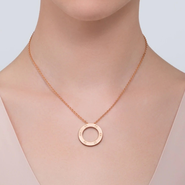 Purchase (W) 까르띠에 러브 목걸이 18K 로즈 골드 여성용 - 우아하고 스타일리시. B7014400
