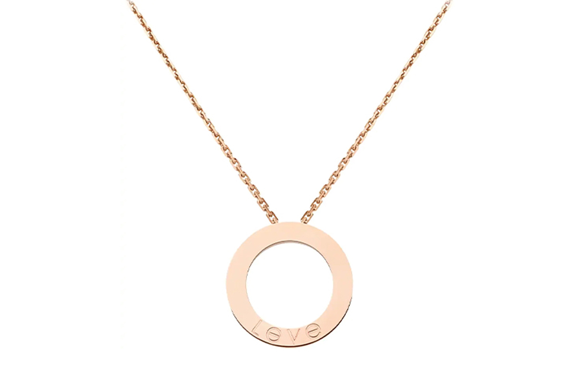 Details for (W) 까르띠에 러브 목걸이 18K 로즈 골드 여성용 - 우아하고 스타일리시. B7014400