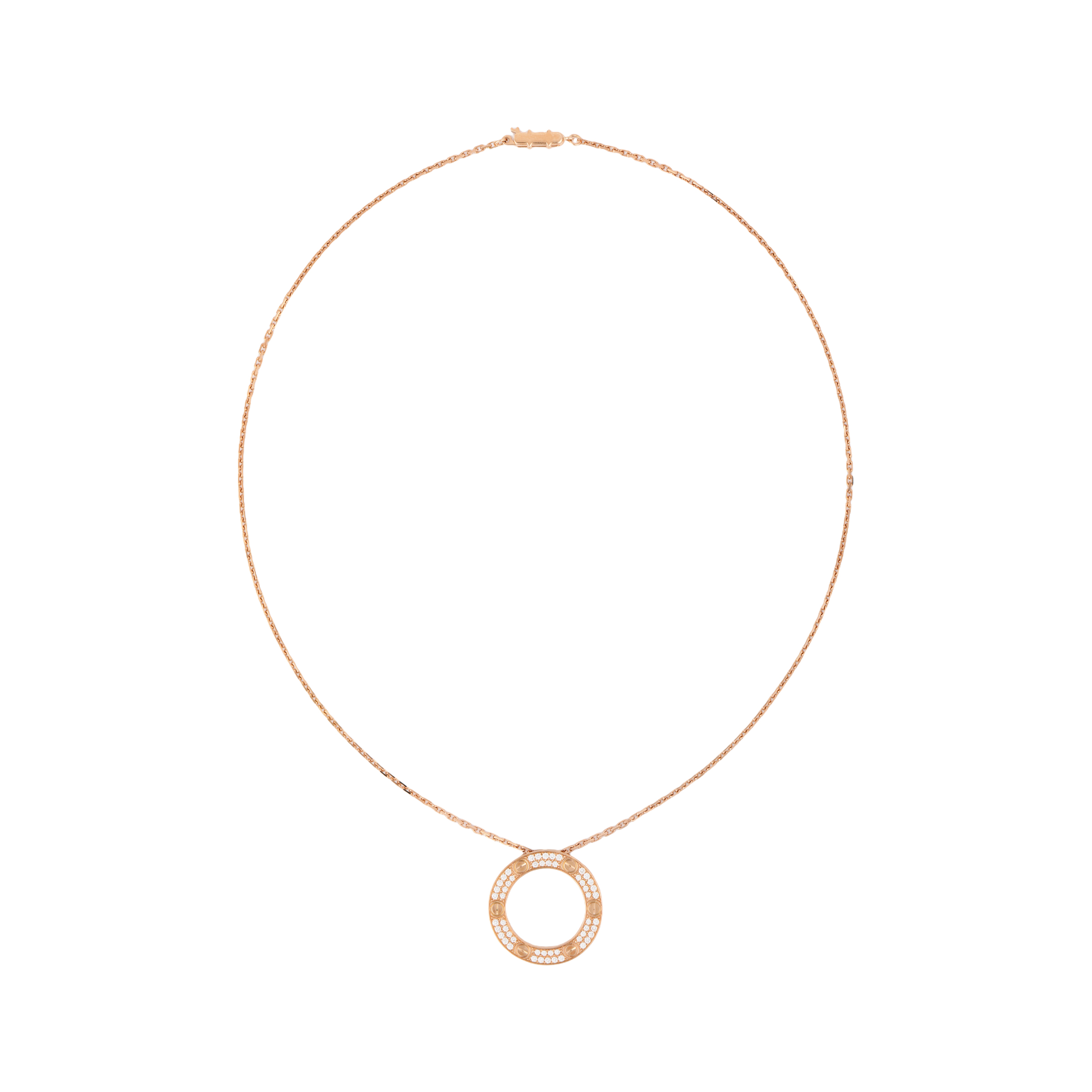 (Women) Cartier LOVE Necklace Collection 18K Rose Gold  Classic Fashion Jewelry. B7224527
