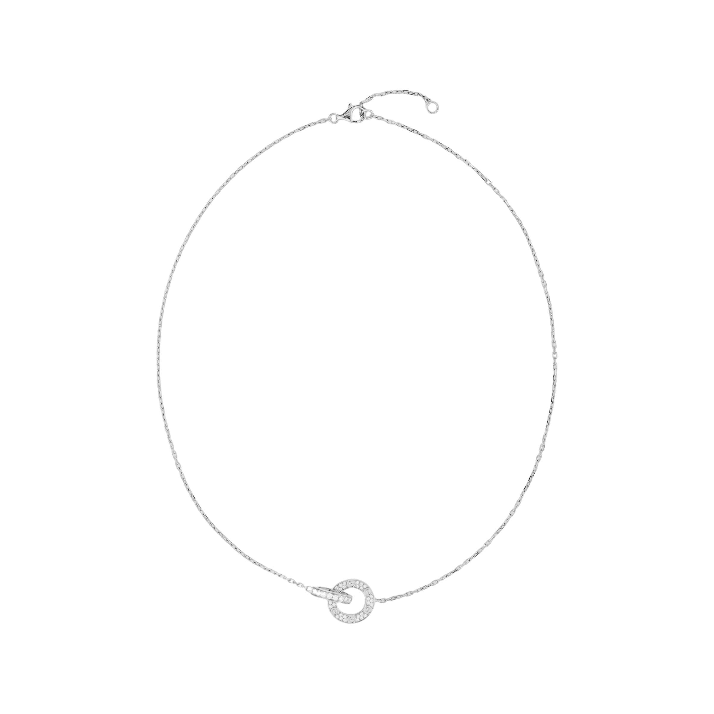 (Women) Cartier Love Necklace Series Classic 18K White Gold Necklace for Women. B7216300