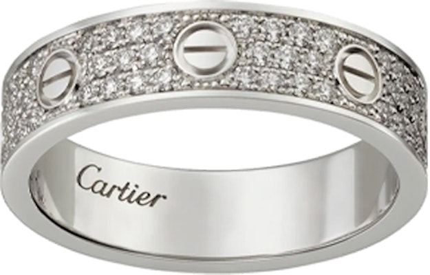 (W) Cartier 愛之戒 18K白金鑲滿鑽石婚戒 女款 白色 B4083400 Shop (W) Cartier 愛之戒 18K白金鑲滿鑽石婚戒 女款 白色 B4083400