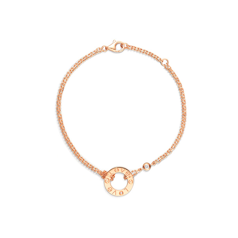 (Women) Cartier LOVE Rose Gold 18K Pendant Bracelet for Women - Rose Gold Color. CRB6063600