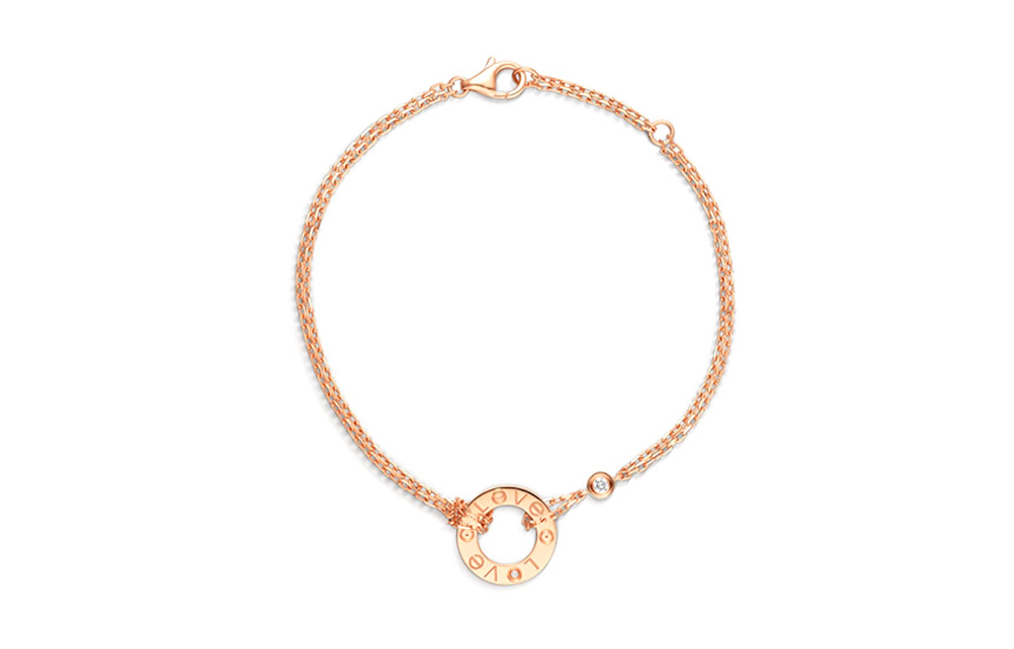 Lookbook (W) Cartier LOVE 玫瑰金18K女士吊墜手鍊 - 玫瑰金色 CRB6063600
