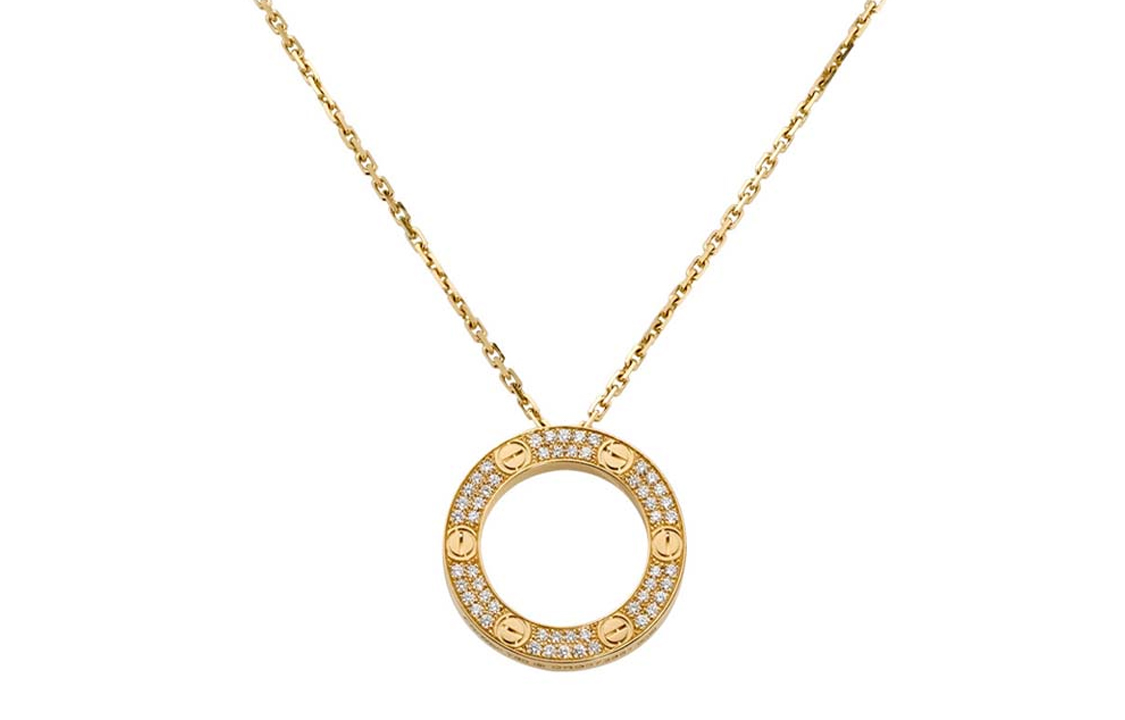 (Women) Cartier LOVE Series 18K Gold Trendy High-End Necklace for Women - Gold. B7058400