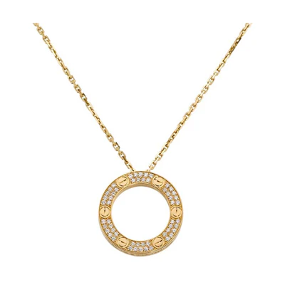 (Women) Cartier LOVE Series 18K Gold Trendy High-End Necklace for Women - Gold. B7058400