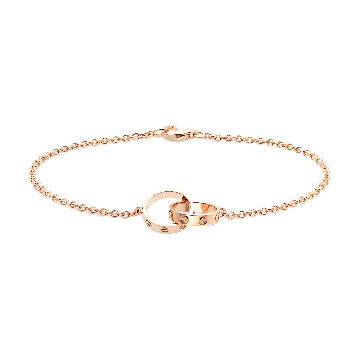 (Women) Cartier LOVE Series 18K Rose Gold Bracelet for Women Fashion Jewelry B6027000