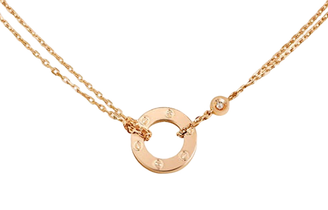 (Women) Cartier LOVE Series 18K Rose Gold Necklace for Women - Elegant & Casual. Bq205378 圖 6