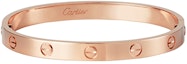 Shop (W) 卡地亞LOVE系列18K玫瑰金寬版手鐲女款 B6067400