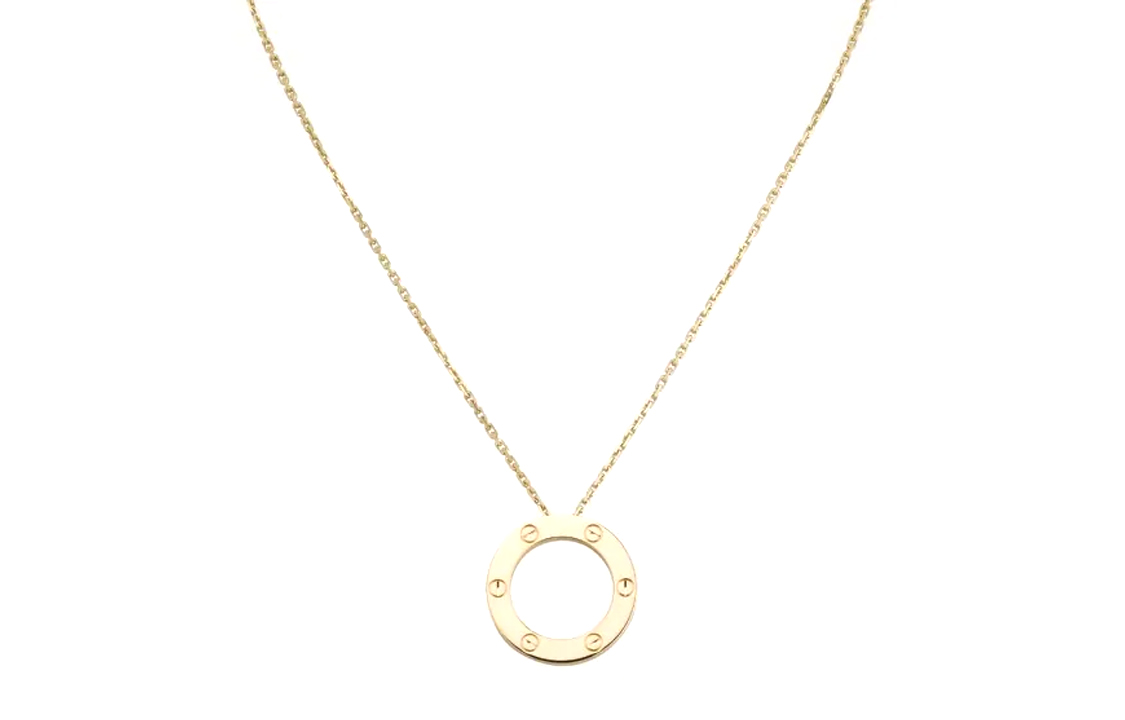 Order (W) 까르띠에 LOVE 시리즈 여성용 미니멀 골드 목걸이 - 스타일리시하고 편안한 디자인. B7014200