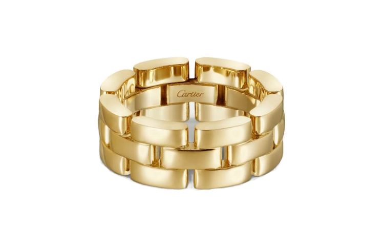(Women) Cartier Maillon Panthère 18K Gold Letter Decor Ring for Women - Gold. B4230600 圖 2