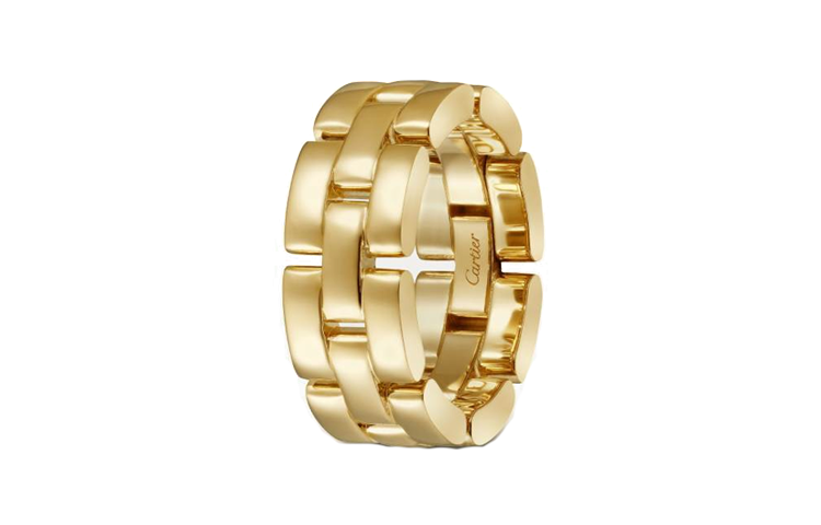(Women) Cartier Maillon Panthère 18K Gold Letter Decor Ring for Women - Gold. B4230600 圖 3