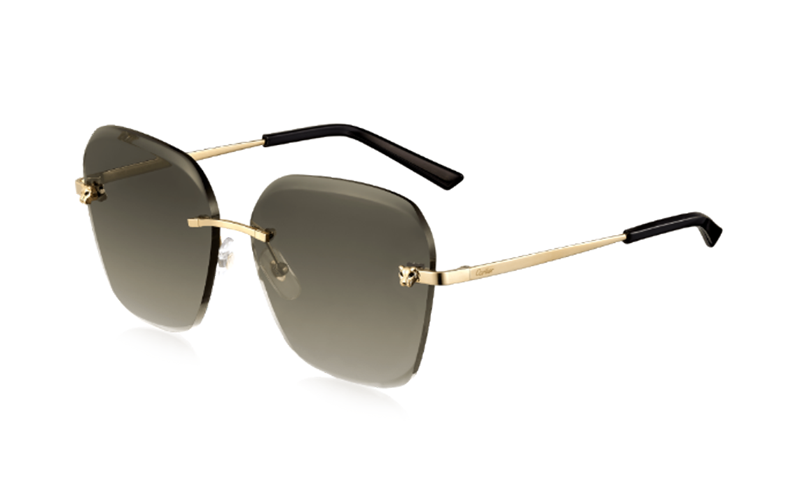 Order (W) Cartier Panthère 金色不規則形女款太陽眼鏡 ESW00372