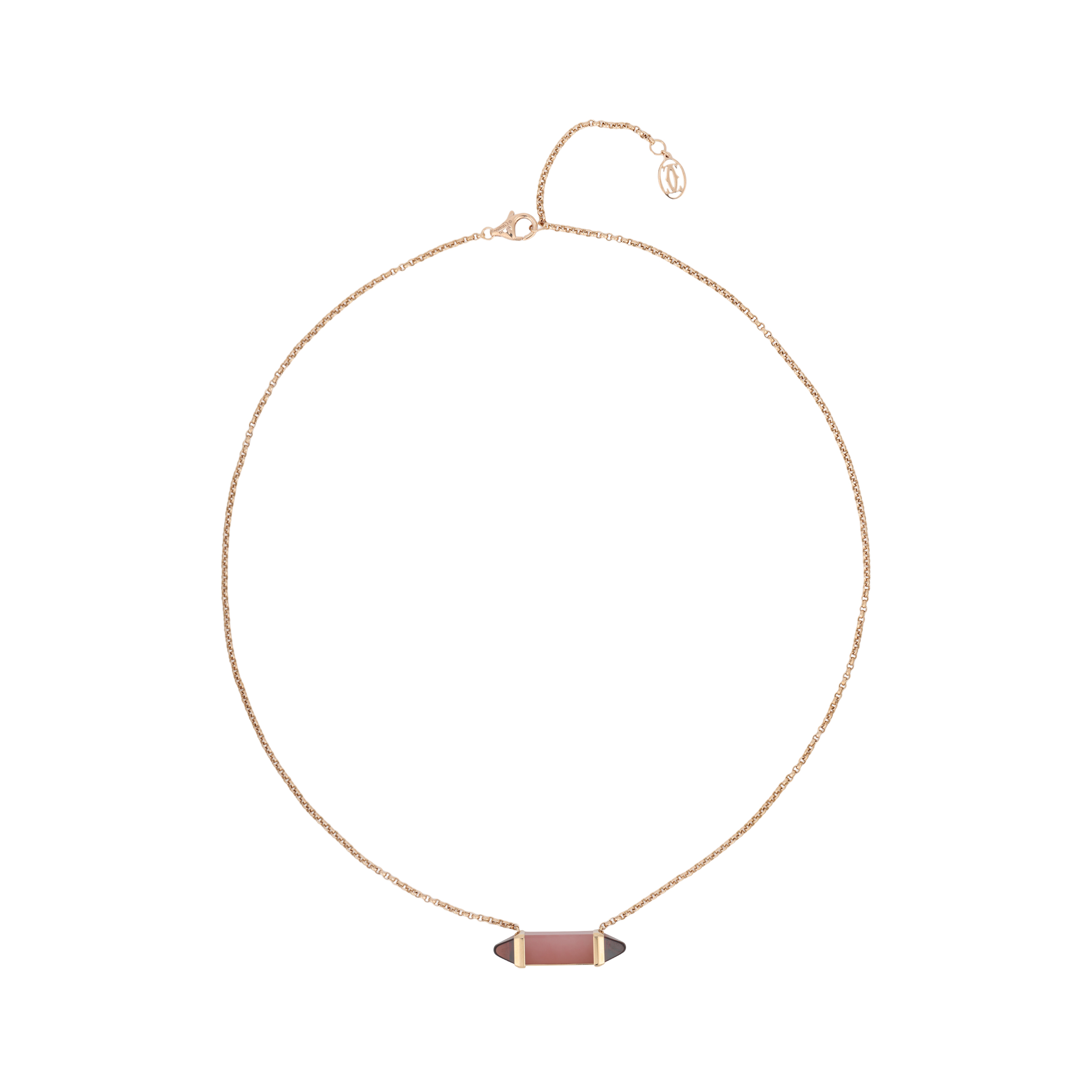(Women) Cartier Pink Chalcedony 18K Rose Gold Necklace for Women. B7224768
