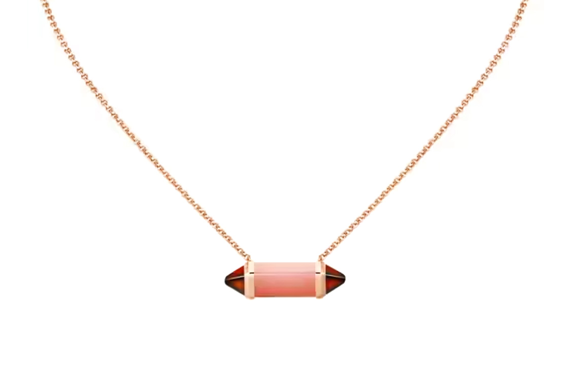 (Women) Cartier Pink Chalcedony 18K Rose Gold Necklace for Women. B7224768 圖 8