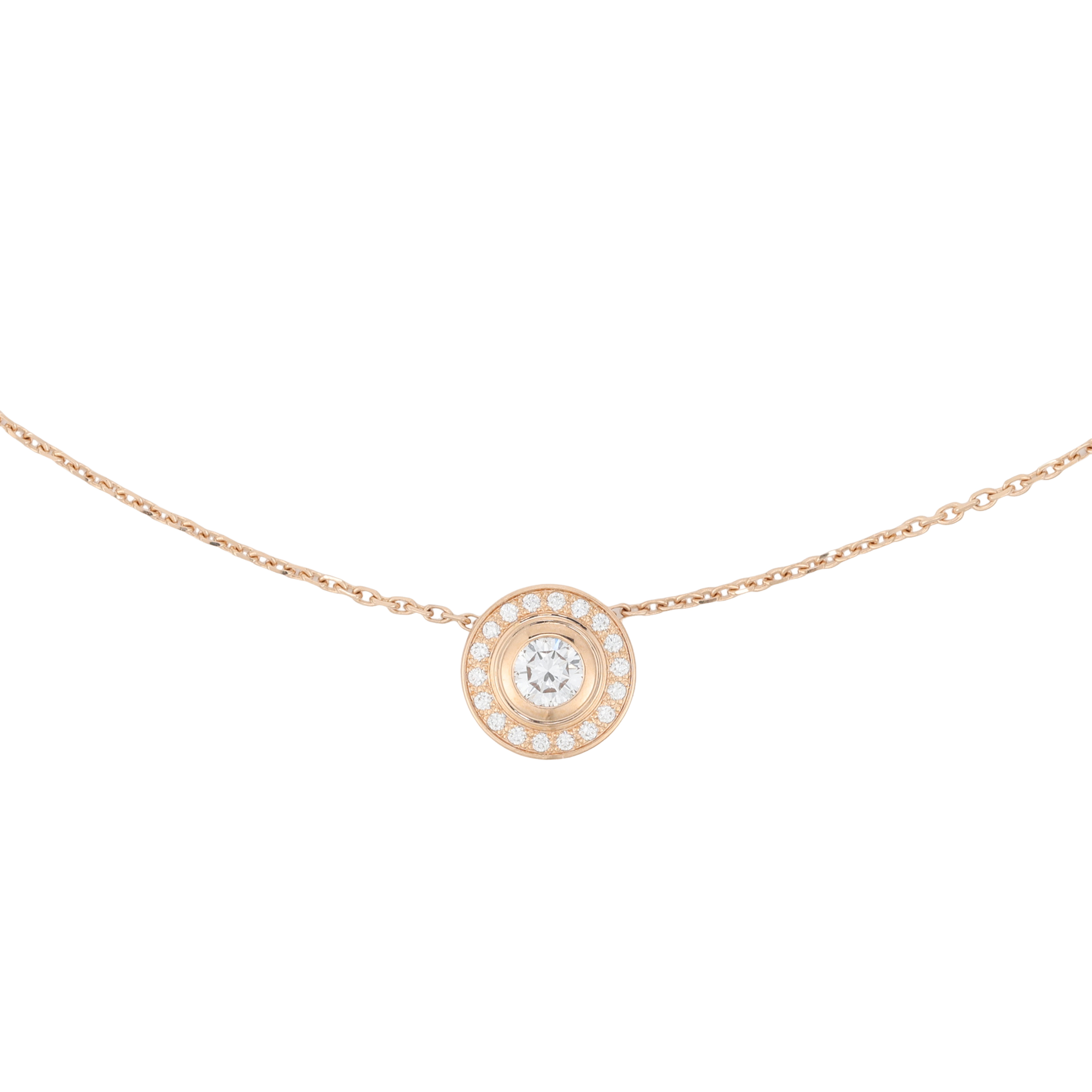 (Women) Cartier Round Diamond Necklace for Women in Rose Gold. N7412200
