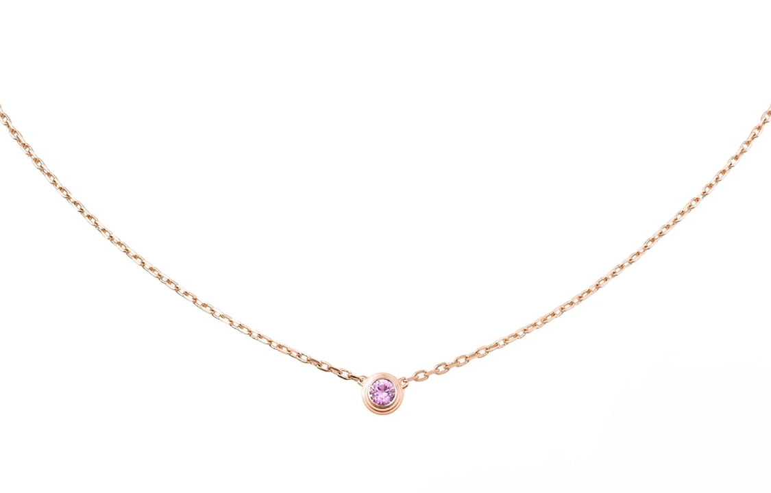 Order (W) 까르띠에 사피르 레제르 18K 로즈 골드 여성용 목걸이. B7218400