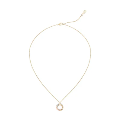 (Women) Cartier Trinity 18K Gold/Rose Gold/White Gold Diamond Necklace Gold B7224849