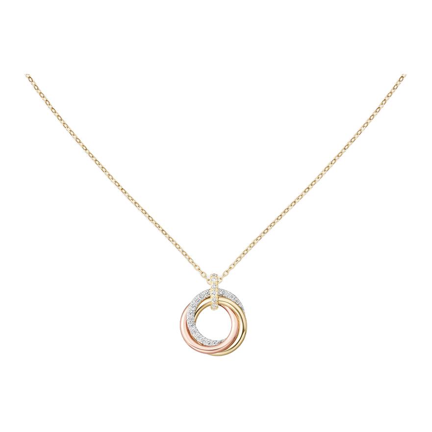 (Women) Cartier Trinity 18K Gold/Rose Gold/White Gold Diamond Necklace Gold B7224849 圖 3