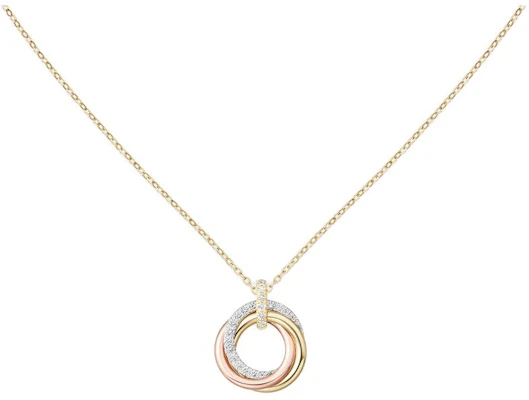 (W) Cartier Trinity Kalung Emas/Rose Gold/White Gold Berlian 18K Emas B7224849 Lookbook (W) Cartier Trinity Kalung Emas/Rose Gold/White Gold Berlian 18K Emas B7224849