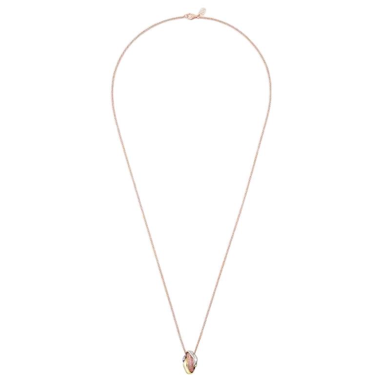 (Women) Cartier Trinity 18K Rose Gold Necklace for Women with Inlaid Design. B7224992 圖 2