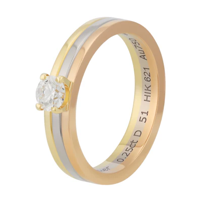 (Women) Cartier Trinity 18K Rose Gold Ring for Women. N4204200