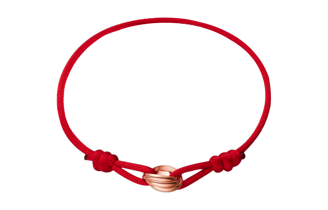 Shop (W) Cartier Trinity 18K玫瑰金繩編手鍊女士款 B6069100