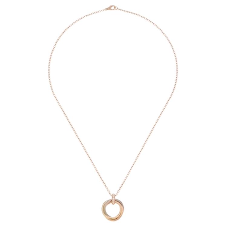 (Women) Cartier Trinity 18K White Gold Diamond Pendant Necklace for Women. B7058700