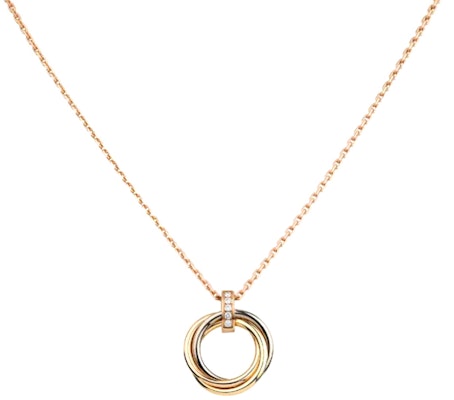 (W) 까르띠에 트리니티 18K 화이트 골드 다이아몬드 펜던트 목걸이 여성용. B7058700 Cheap (W) 까르띠에 트리니티 18K 화이트 골드 다이아몬드 펜던트 목걸이 여성용. B7058700
