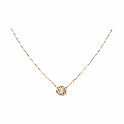 (Women) Cartier Trinity Necklace 18K White, Yellow, Rose Gold with Diamond for Women. B7224900