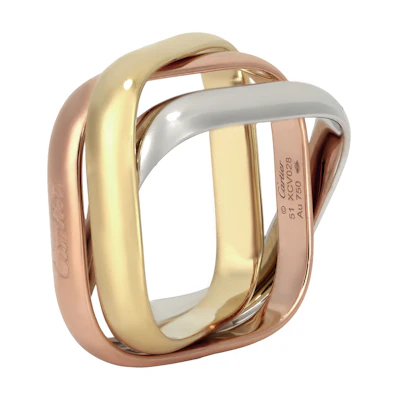 (Women) Cartier Trinity Ring 18K White Gold, Gold, Rose Gold Multicolor. B4240600