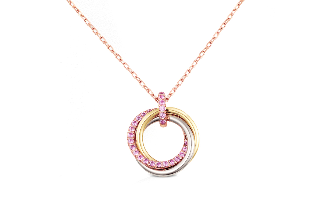 Purchase (W) 까르띠에 트리니티 스페셜 에디션 사파이어 18K 로즈 골드 여성 목걸이 B7224839