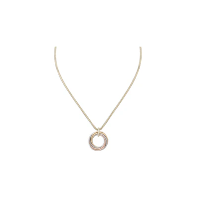 (Women) Cartier Trinity Twisted Pendant Necklace Gold Jewelry B7224806