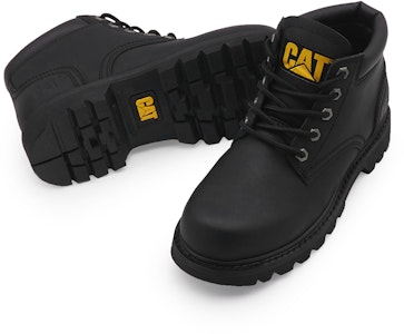 (W) Boot Kerja Kulit Warna Kuning & Hitam Tahan Cipratan Air CAT Double Day WOS B4C. P312091M3EDC09 Shop (W) Boot Kerja Kulit Warna Kuning & Hitam Tahan Cipratan Air CAT Double Day WOS B4C. P312091M3EDC09