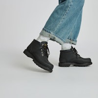 (W) Bota CAT Work WOS B4C de Cuero Clásico Resistente al Agua Amarilla y Negra P312091M3EDC09 1