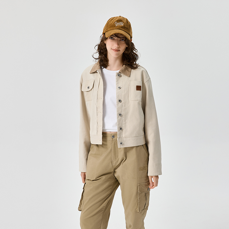 Shop (W) Chaqueta Casual Cómoda de Estilo Workwear Lavado CAT FW24 Outdoor CN3JAU4W111