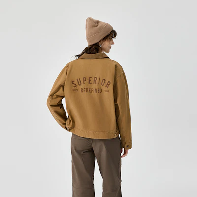 (W) Chaqueta Casual CAT FW24 Retro Workwear Confort en Caqui Oscuro. CN3JAU4W121 3