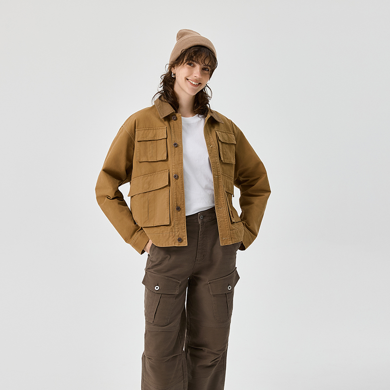 Cheap (W) Chaqueta Casual CAT FW24 Retro Workwear Confort en Caqui Oscuro. CN3JAU4W121