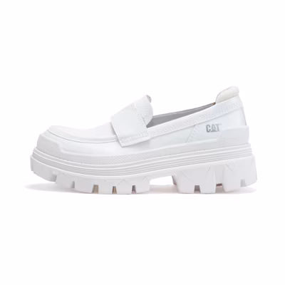 (W) CAT Hardwear Loafer 'Colorful Thick Sole Classic Leather White'