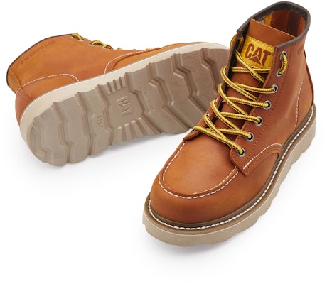 CAT 工匠 中筒 WOS B4C 耐磨透氣 牛皮防滑工作 短筒 戶外靴 女款 棕色 Shop CAT 工匠 中筒 WOS B4C 耐磨透氣 牛皮防滑工作 短筒 戶外靴 女款 棕色