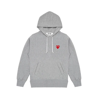 (Women) CDG Play Black Heart Logo Hoodie Grey by CDG. AZ-T169-051-1