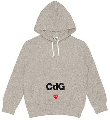 (W) CDG 플레이 x 꼼데가르송 "플레이 투게더" 로고 후드티 그레이 AE-T103-051-1 Order (W) CDG 플레이 x 꼼데가르송 "플레이 투게더" 로고 후드티 그레이 AE-T103-051-1